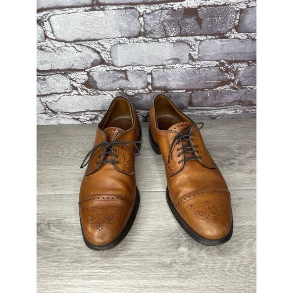 Allen Edmonds Sanford Brown Leather Cap Toe Oxfords Shoes Men’s Sz 9.5C US/43EU - Picture 12 of 16